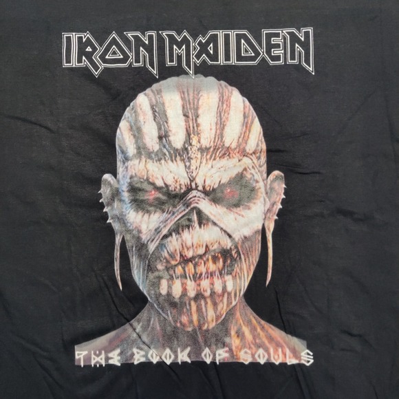 IRON MAIDEN The Book Of Souls Men XL Black Cotton T-shirt NEW - Picture 2 of 6